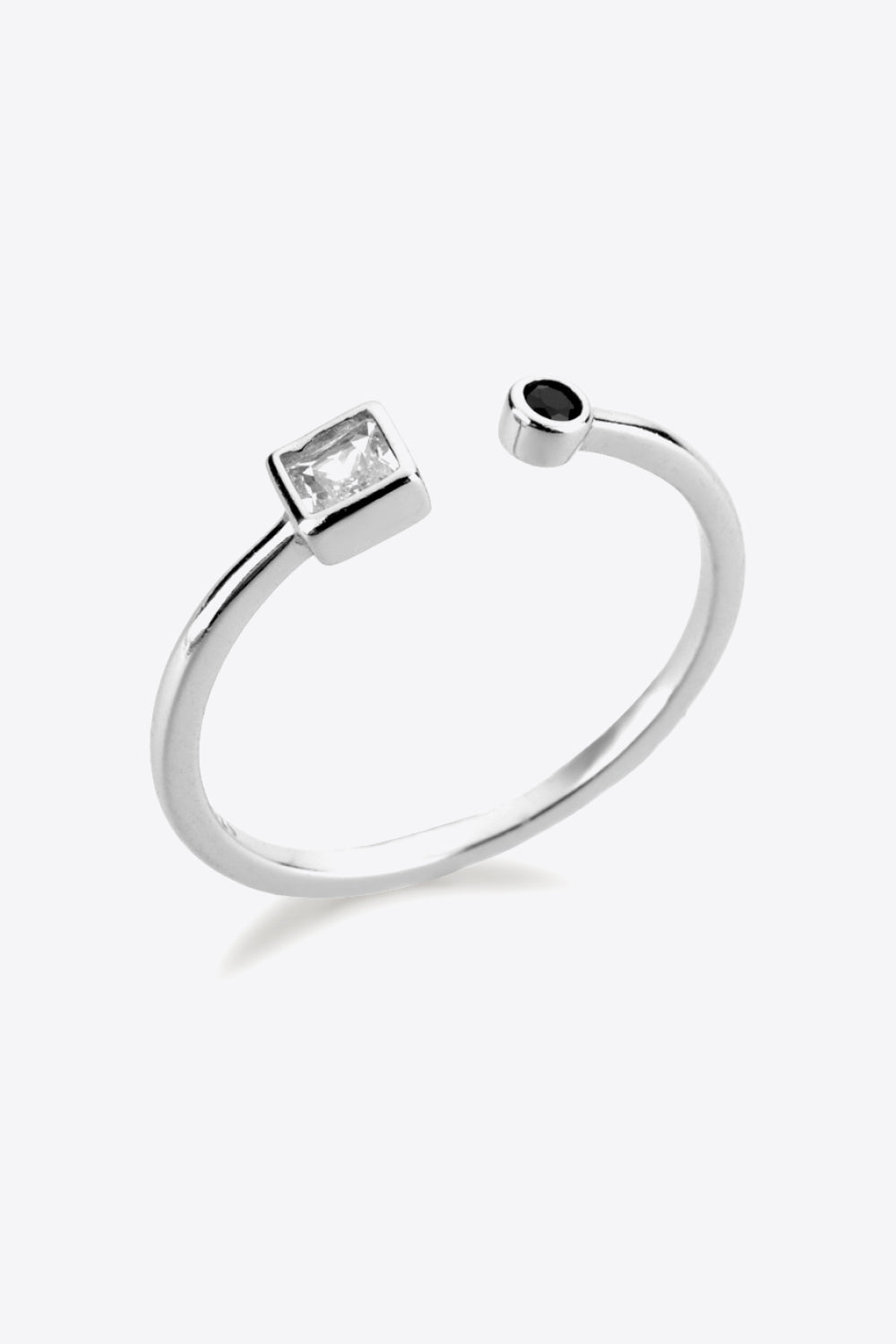 Zircon 925 Sterling Silver Open Ring - Zen Allure Beauty®️