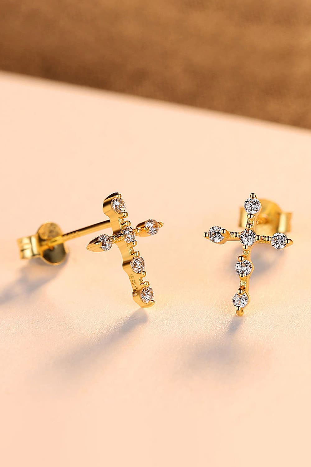 Zircon Cross 925 Sterling Silver Earrings - Zen Allure Beauty®️