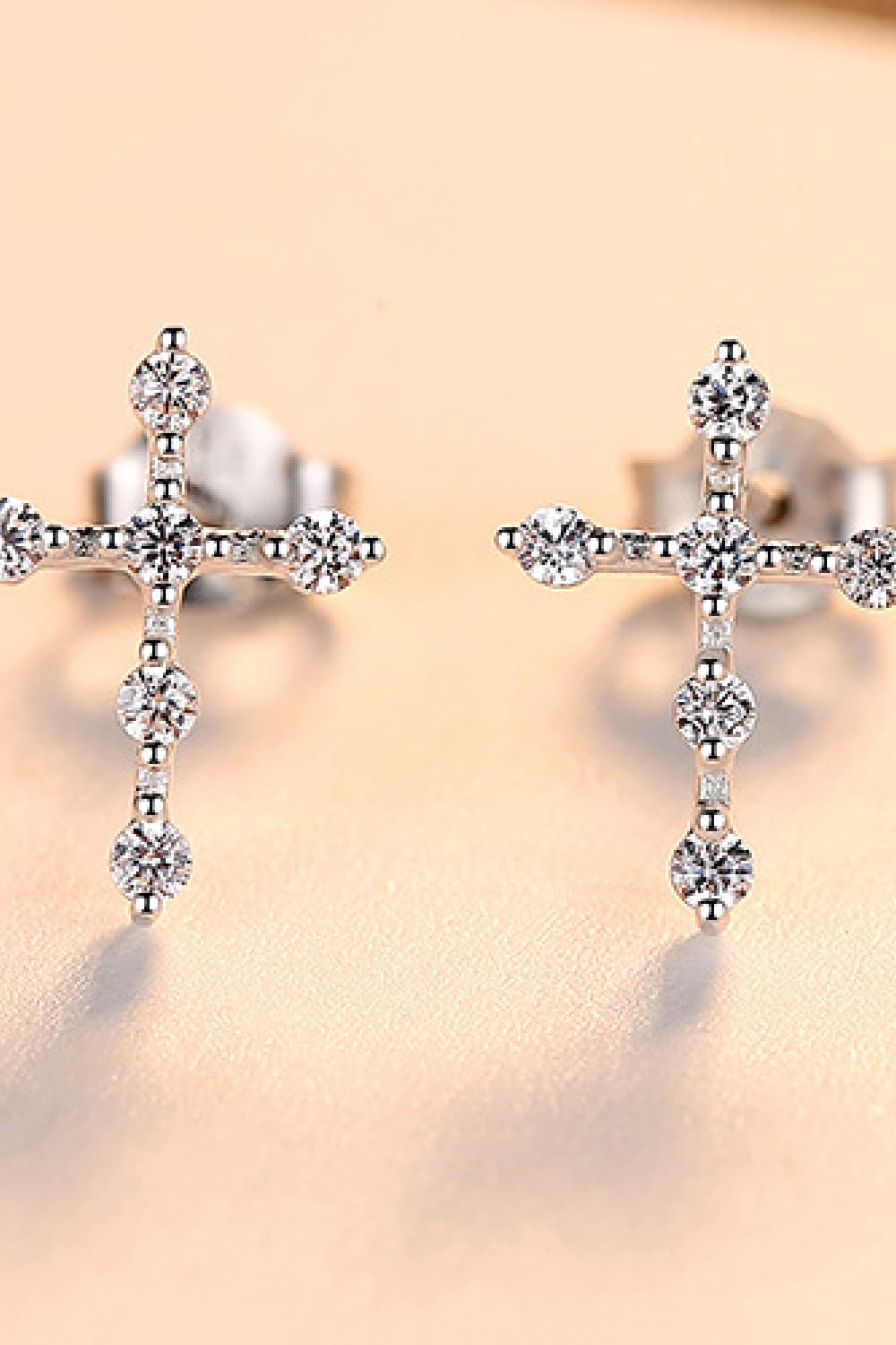 Zircon Cross 925 Sterling Silver Earrings - Zen Allure Beauty®️