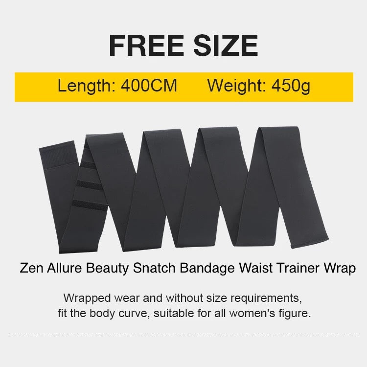 zen allure beauty snatch bandage waist trainer wrap