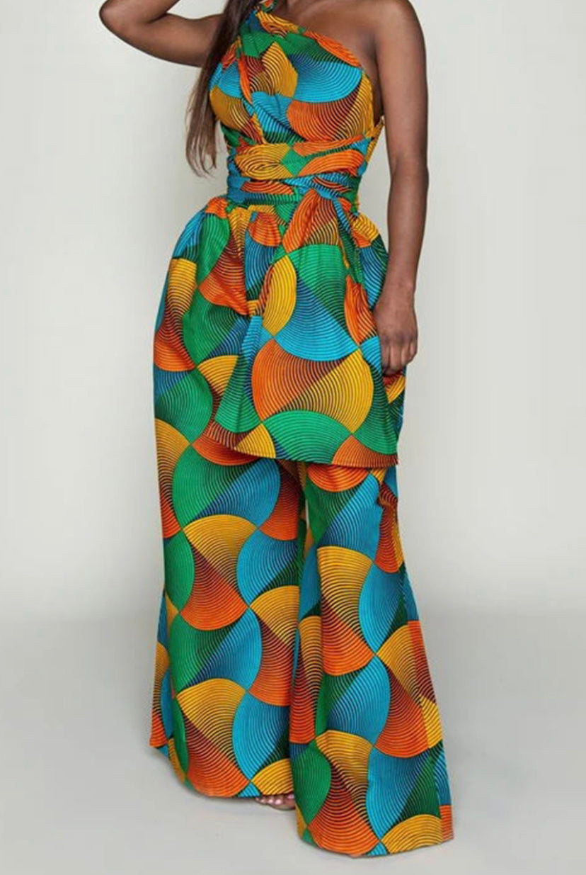 Sleeveless tie bands, multi wear jumpsuit. Stretch material
