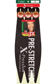 X-Pression 3X Pre-Stretched Kanekalon Braid 52”