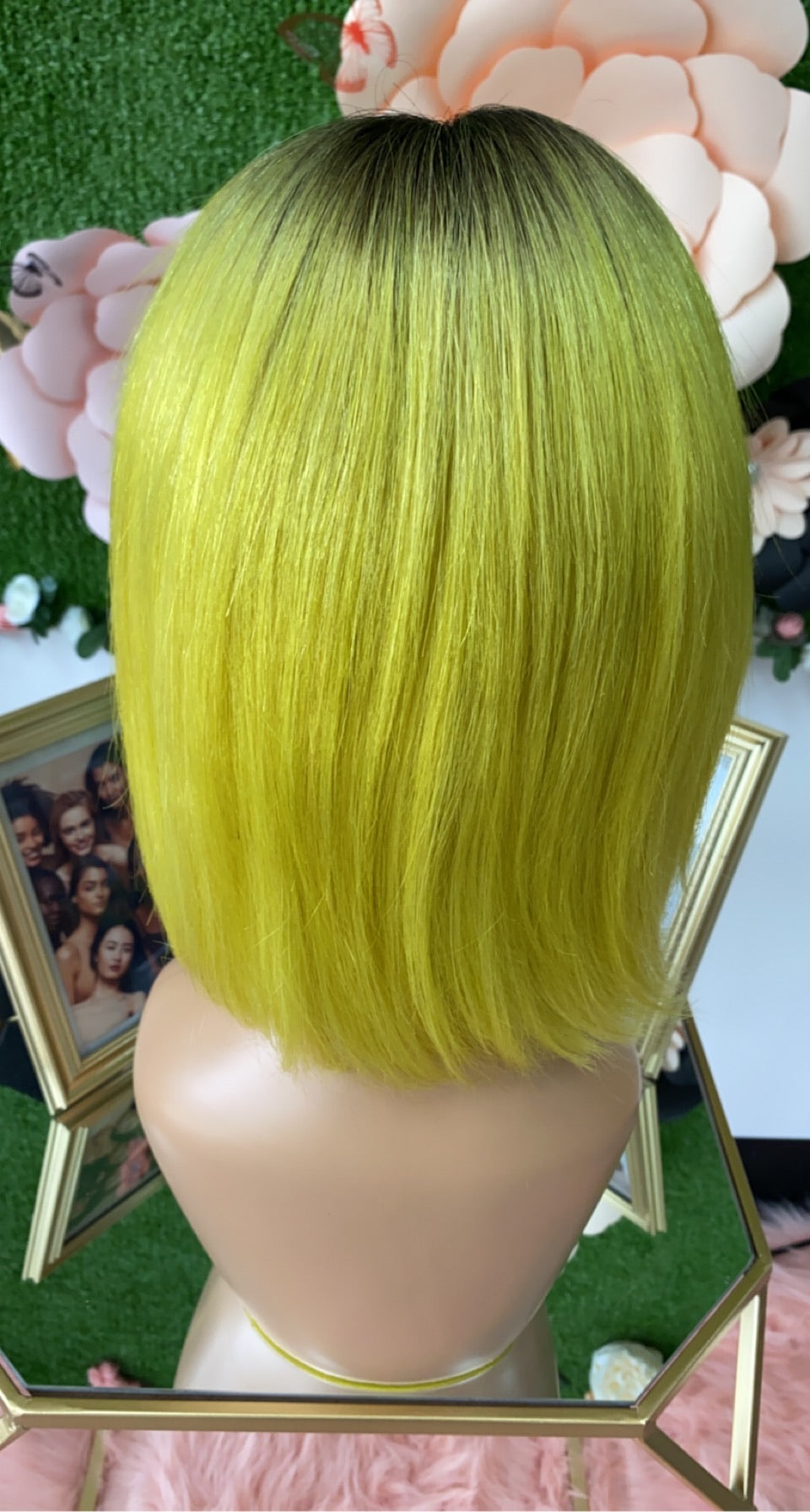 13x4 10” Frontal Ombré Bob Straight Wig 100% Human Hair