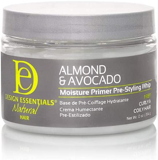 Design Essentials Natural Almond & Avocado Moisture Primer Pre - Styling Whip, 12 Oz