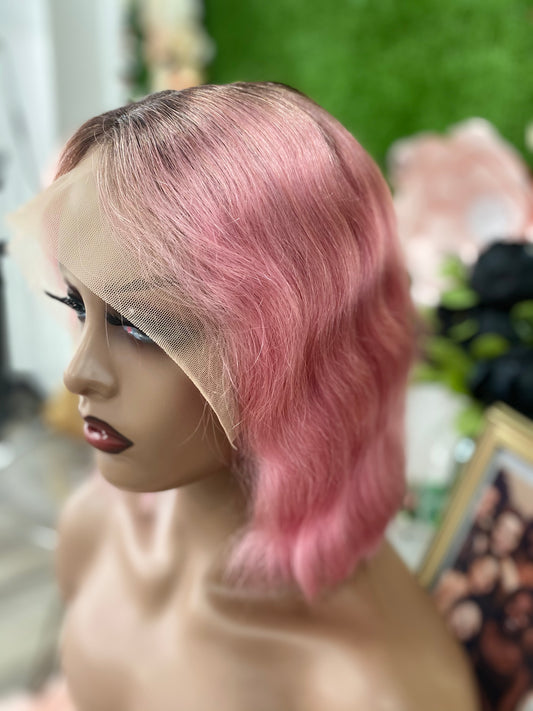 13x4 10” Frontal Ombré Bob Body Wave Wig 100% Human Hair